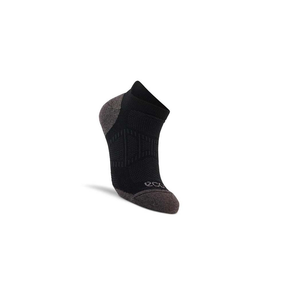 Men\'s Ecco Casual Low-Cut Socks Black | Canada 817WNB